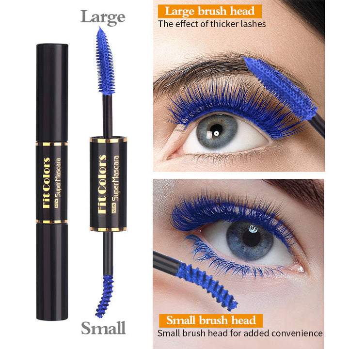 Double-Head Color Mascara for Bold, Curled Lashes