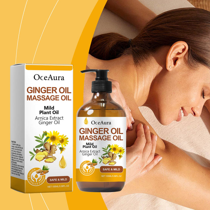 Ginger Massage Essential Oil, Ginger Care Essence Oil Body M