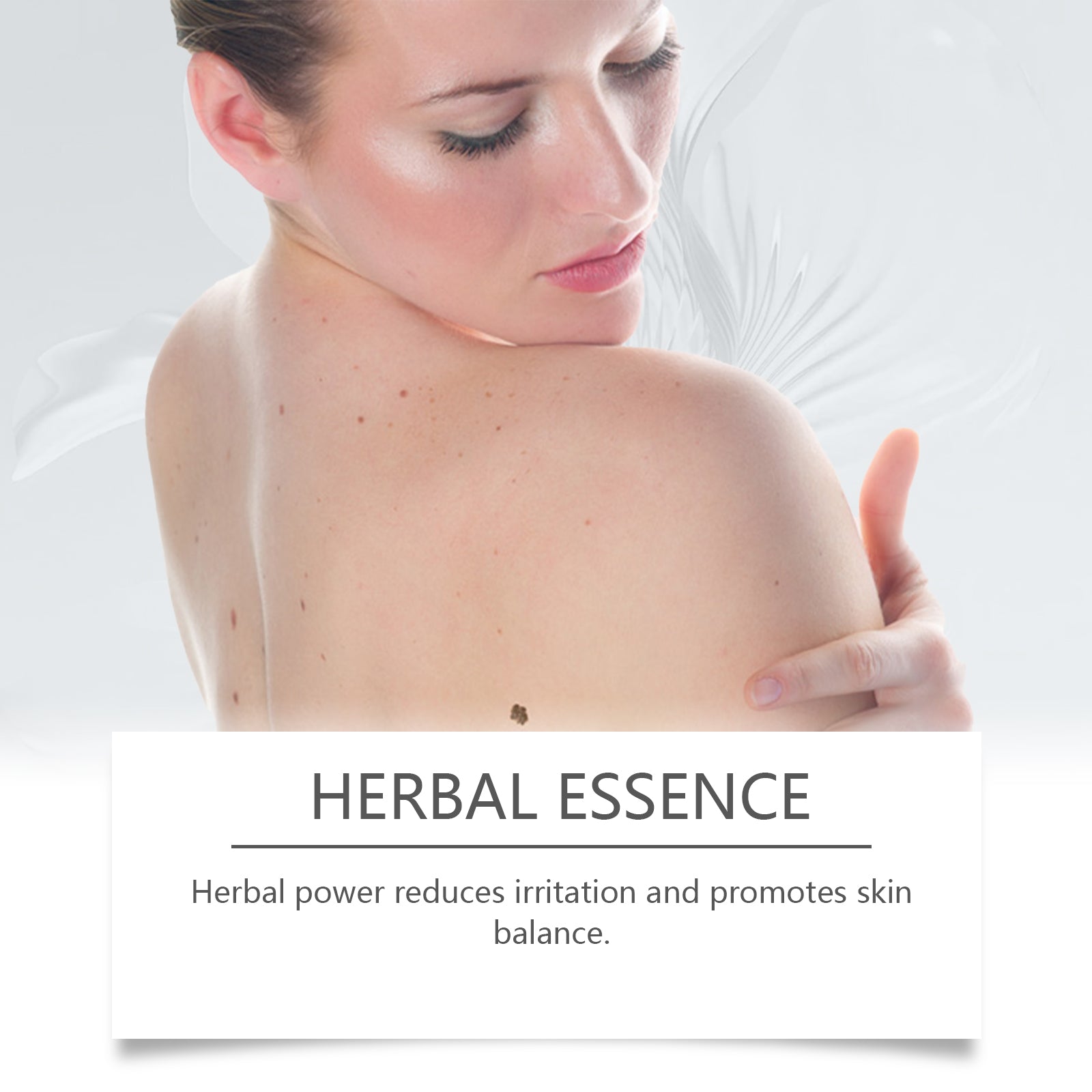 Product packaging with callout labels identifying three key botanical extracts