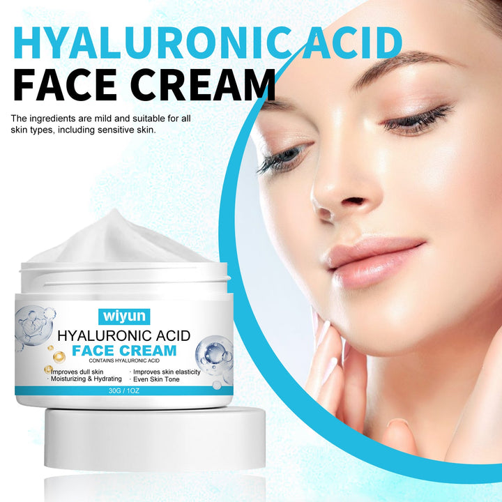Hyaluronic Acid Face Cream for Fading Wrinkles & Dryness