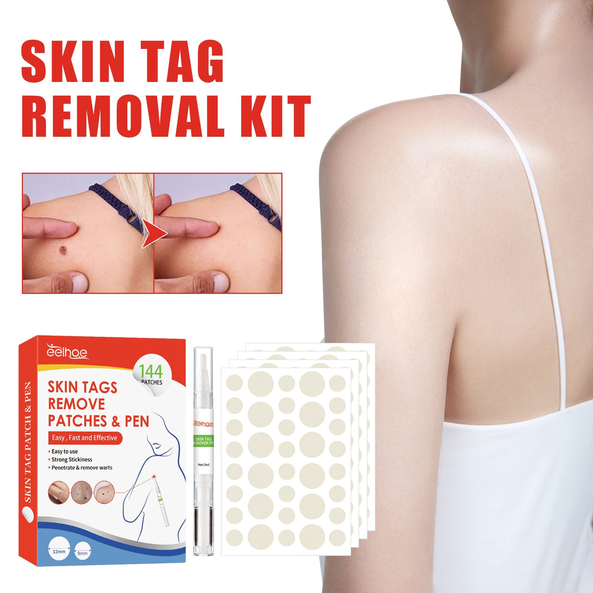 Skin Applicator Pen with Patches