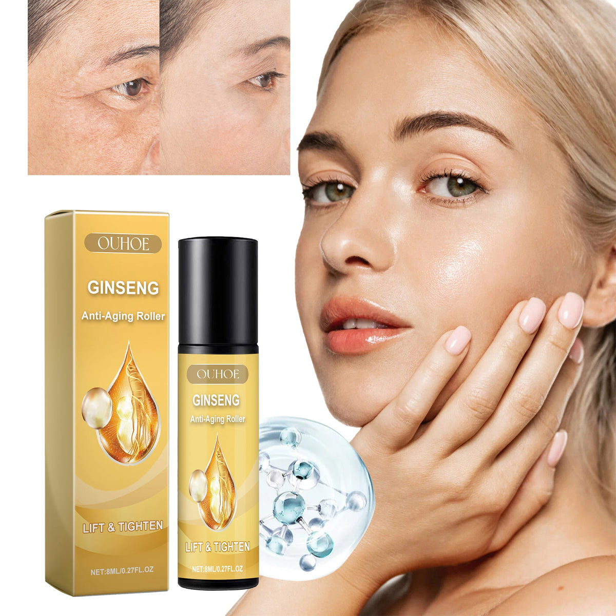 Ginseng Anti-Aging Roller for Fine Lines & Crow's Feet