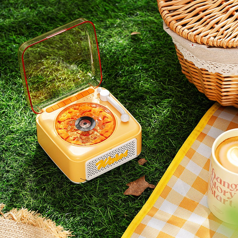 White Noise Retro Bluetooth Speaker — Vinyl Record Design