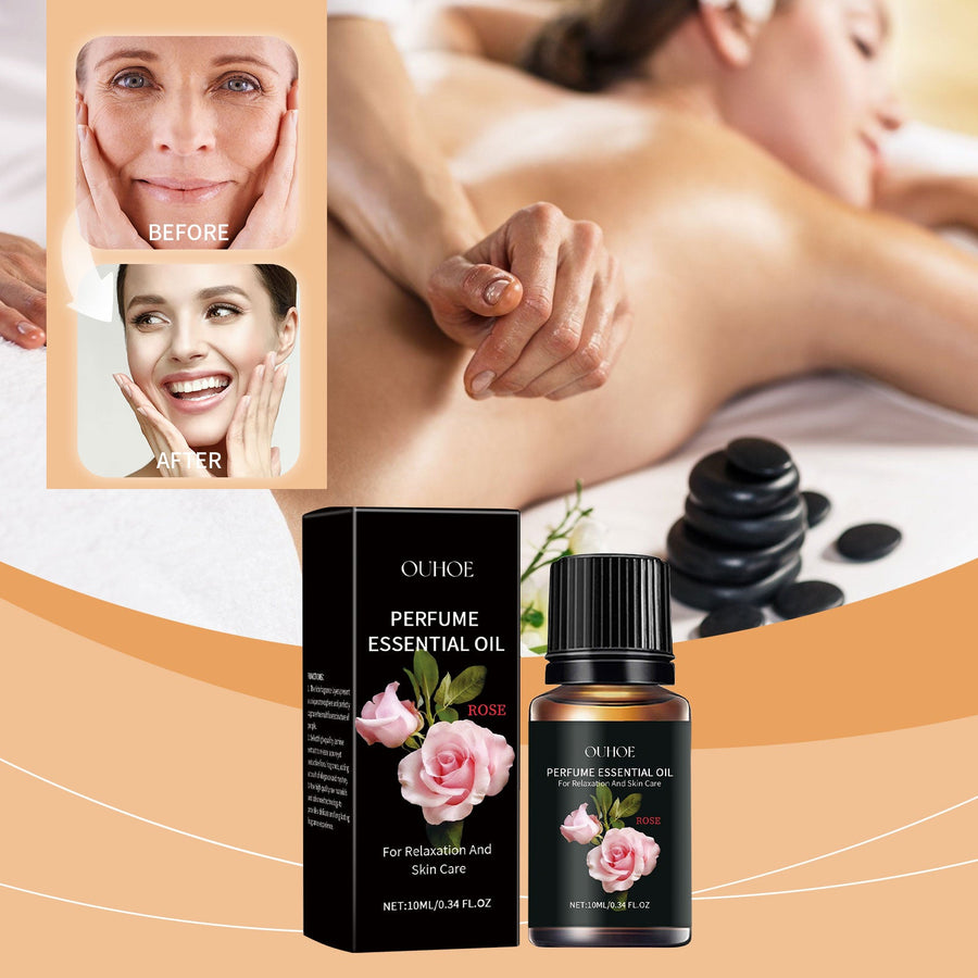 Rose Massage Oil for Shoulder & Neck Tension Relief
