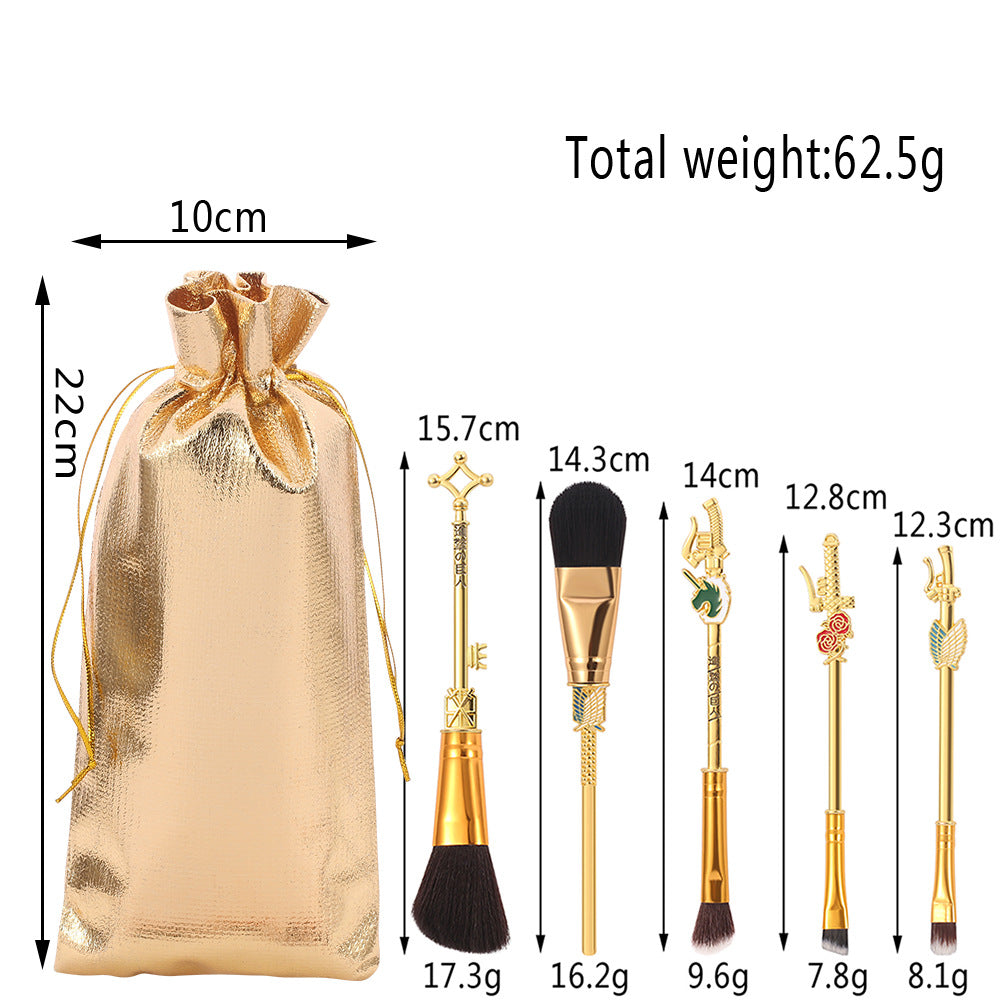 Attack on Titan Makeup Brush Set — 5 Cosplay Brushes