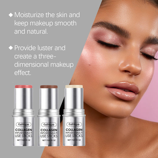 Collagen Makeup Stick for Natural, Dimensional Glow