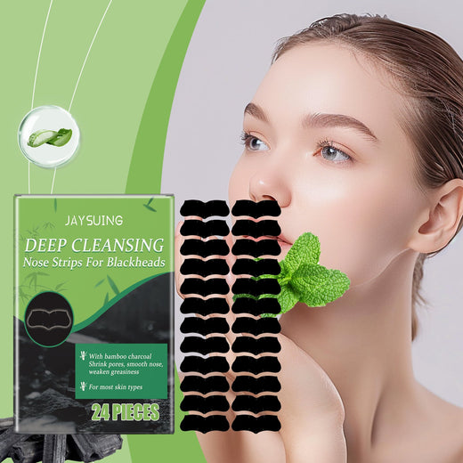 Charcoal Nose Pore Strips for Blackhead Removal, 24-Pack