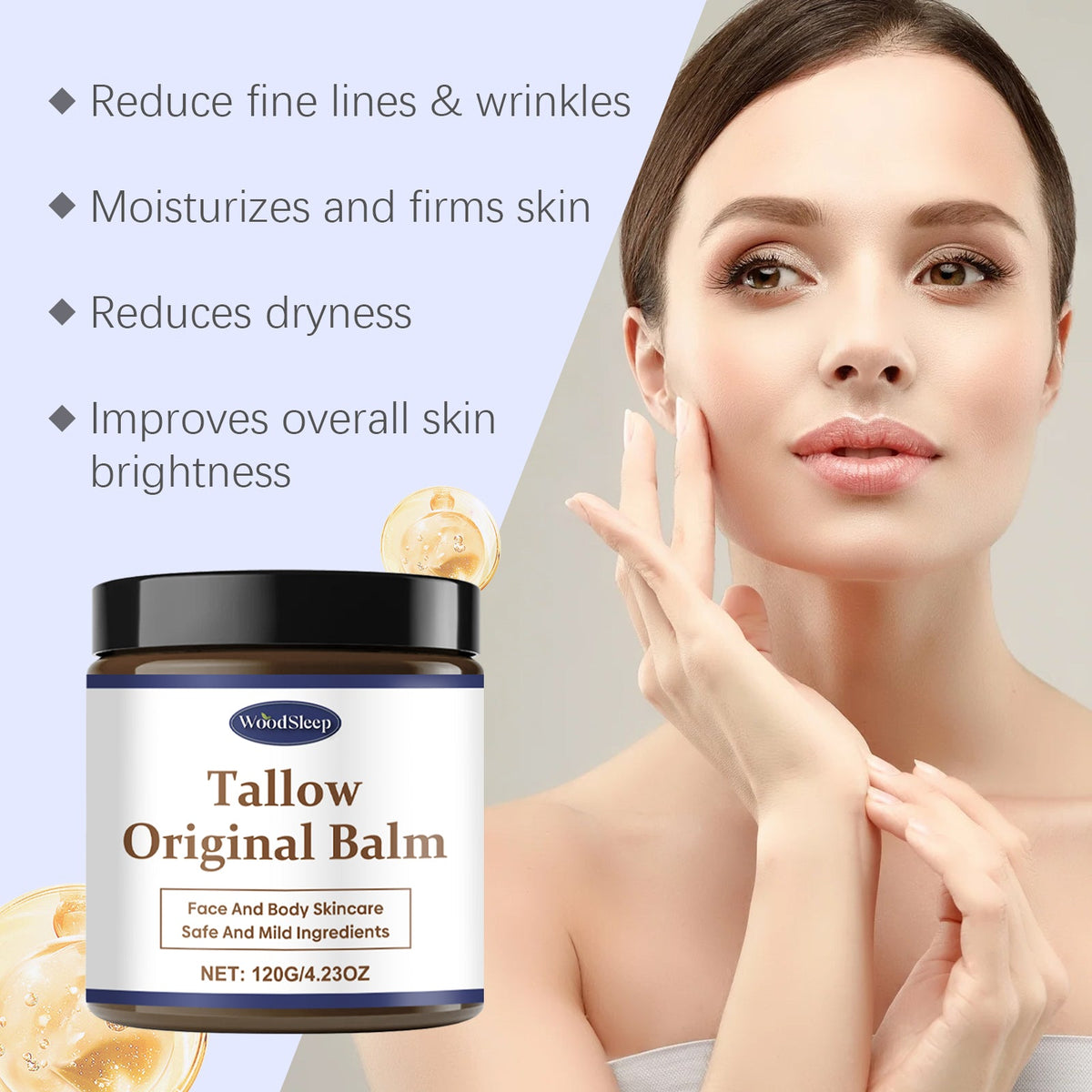 Grass Fed Tallow Cream for Deep Skin Hydration Care