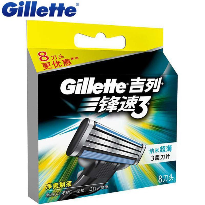 Gillette Mach3 Razor Blades 8-Pack — Closer Shave, Less