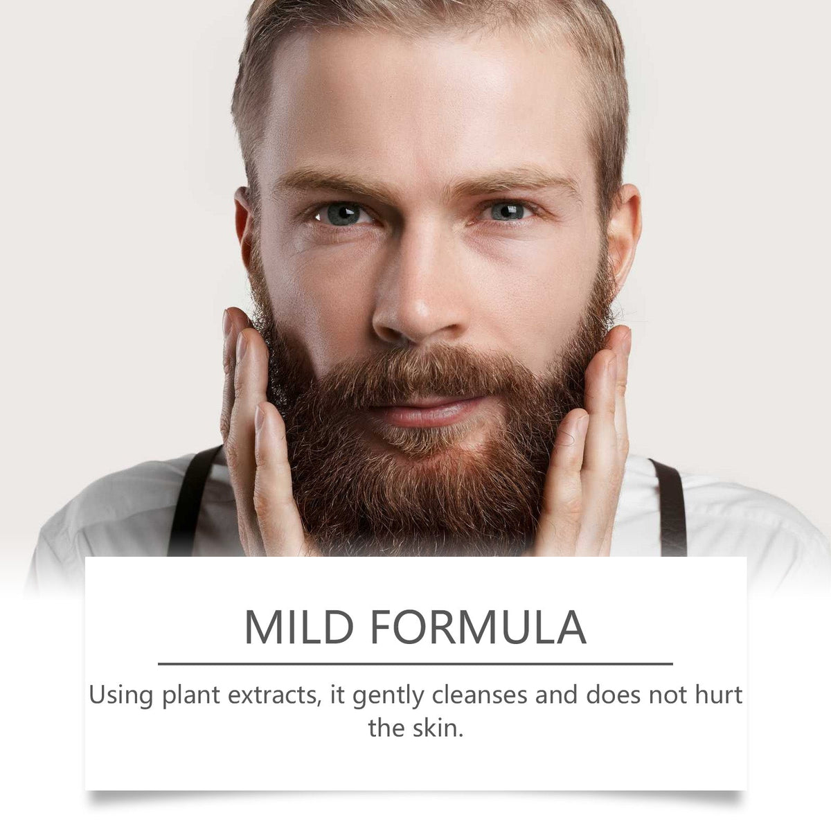 Beard Wash for Men – Gentle Plant-Based Cleanser, Promotes