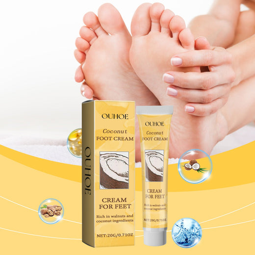 Coconut Foot Cream for Dry Cracked Heels & Feet