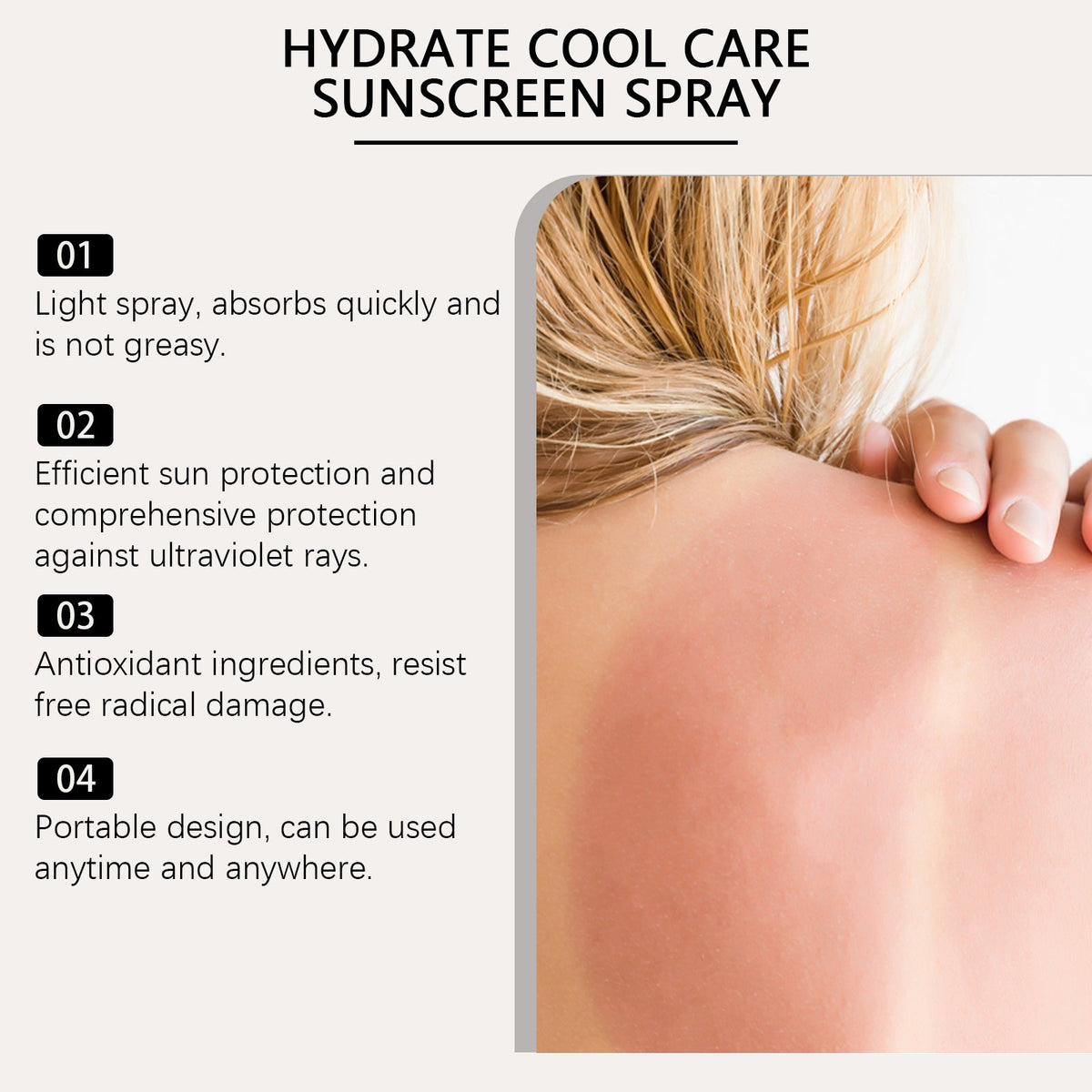 Viareline SPF 50 Spray Sunscreen for Face and Body