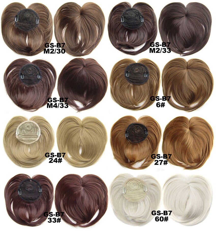 Clip In Bangs Synthetic — Blunt Fringe Hairpiece in 9+