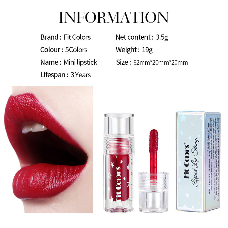Liquid Lip Dye Set: Five Bold Shades For Easy Touch-Ups