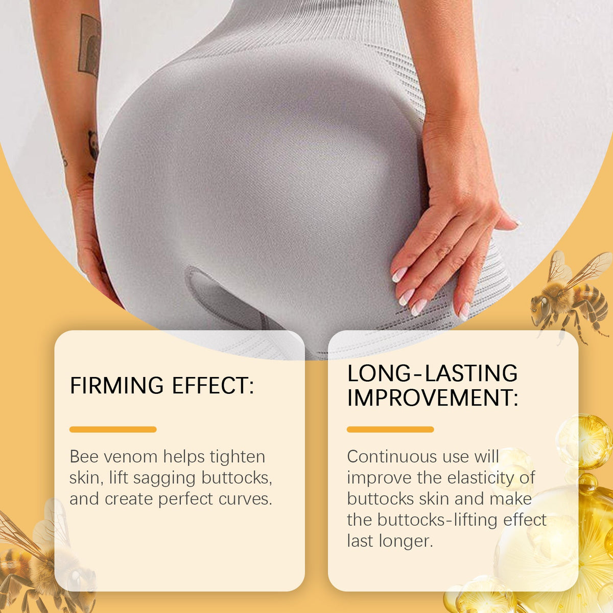 Bee Venom Butt Firming Pads For Lifted Contoured Curves