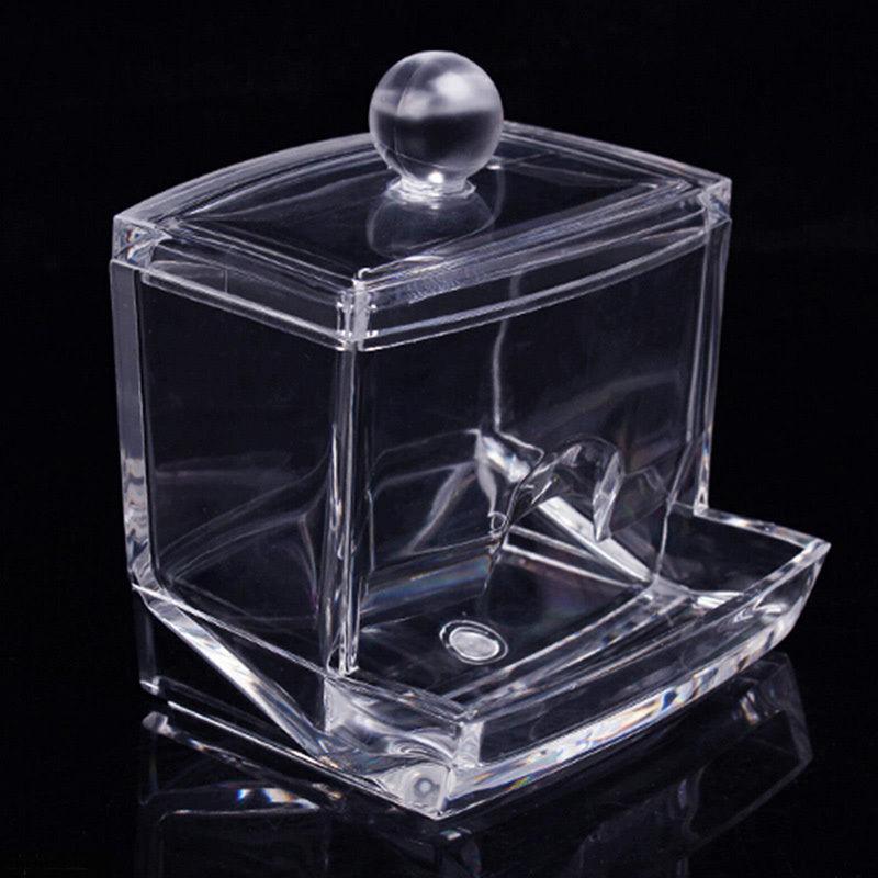 Cotton Swab Holder — Crystal Organizer with Side Slot