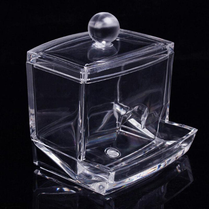 Cotton Swab Holder — Crystal Organizer with Side Slot