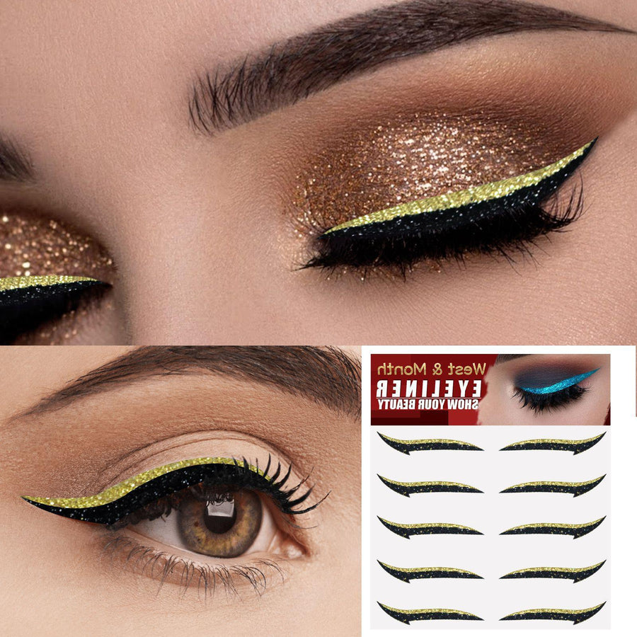 Eyeliner Stickers for Fast Symmetrical Glitter Wings