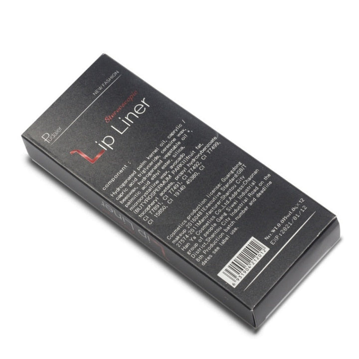 12-Color Matte Lip Liner Set for Defined Fuller-Looking Lips