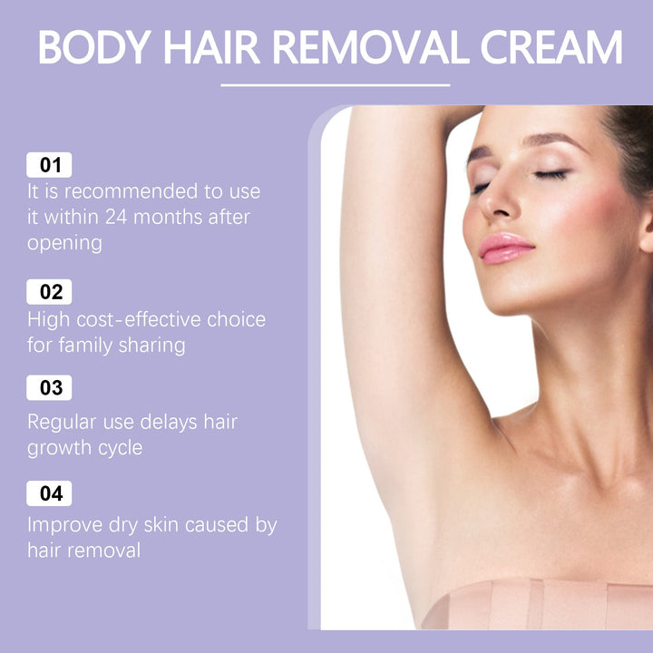 Body Hair Removal Cream for Sensitive Skin, No Razor