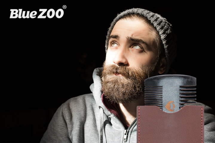 Dual‑Sided Pear Wood Beard Comb – Portable Grooming