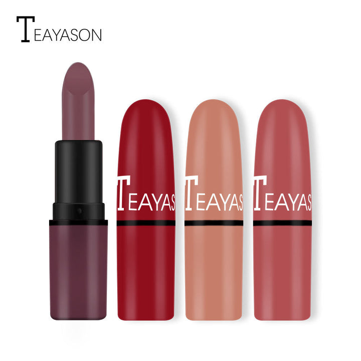 Matte Lipstick 12-Color Collection for Nude to Red Looks