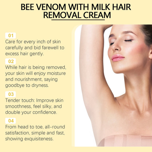 Bee Venom Milk Depilatory Cream for Face & Body