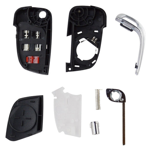 Car Key Shell Replacement Kit — Flip Remote for Chevy,