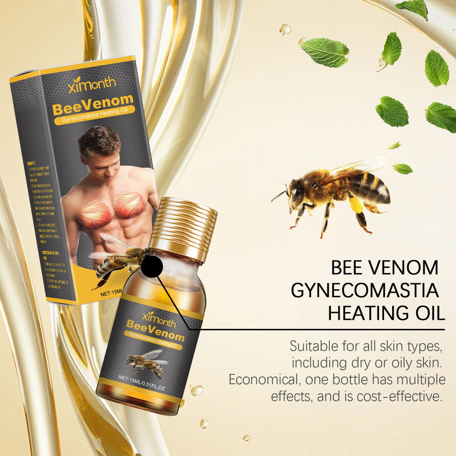 Men's Chest Firming Oil — Bee Venom Lifts & Defines Chest Fast