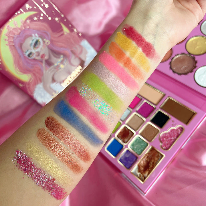 30-Color Makeup Palette for Eyes, Blush & Highlight