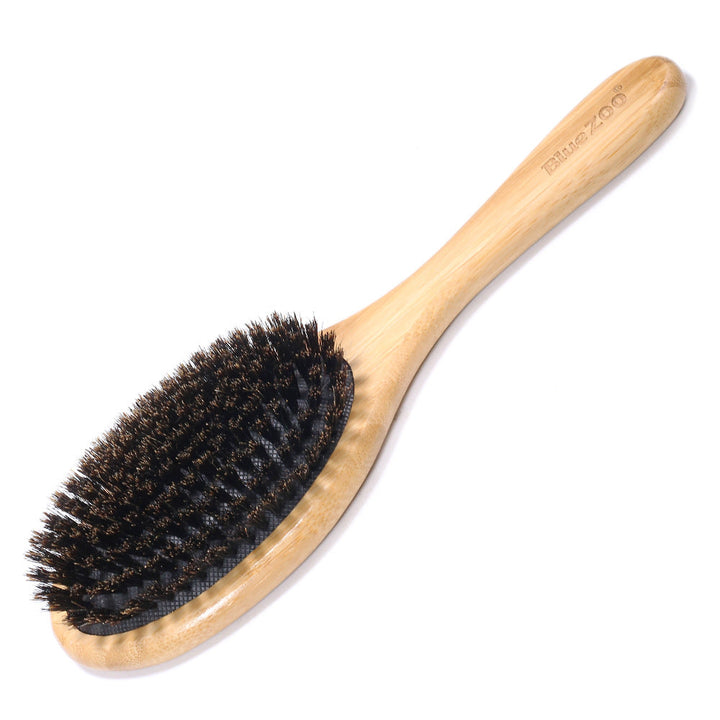 Hair Massage Comb with Boar Bristles – Bamboo Scalp