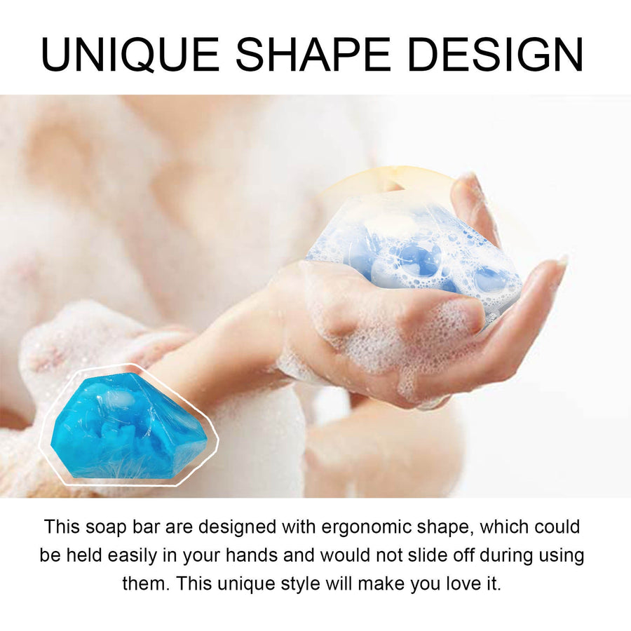 Rock Soap Bar - Grippy Shape, Moisturizing Body Wash