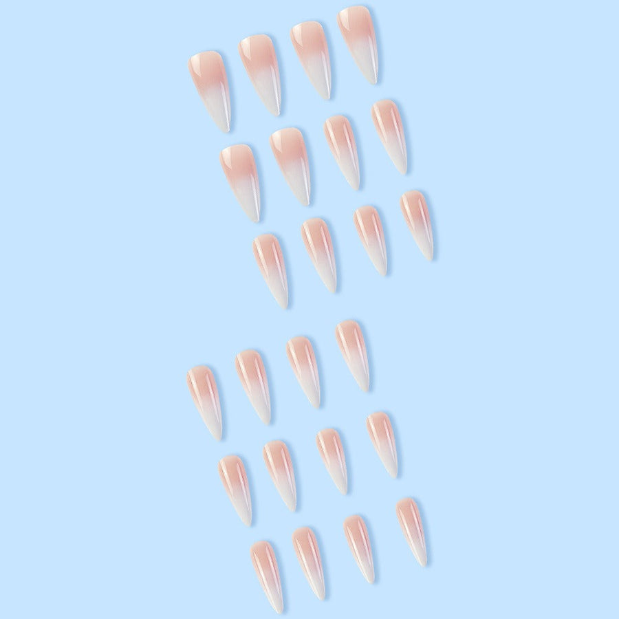 Milky Ombre Almond Press-On Nails — Salon-Perfect Gradient