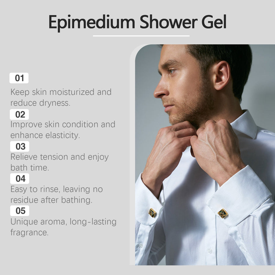 Men's Epimedium Shower Gel for Hydrated, Fragrant Skin