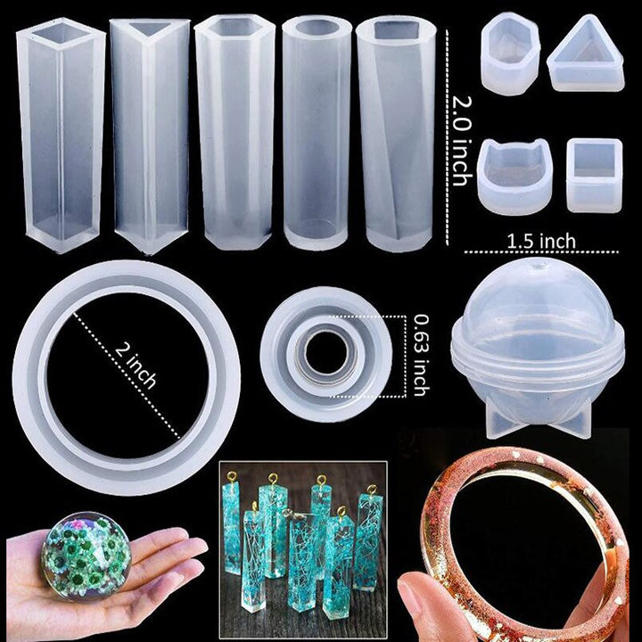 Silicone Jewelry Molds Kit — 83-Piece Epoxy Resin Crystal Set