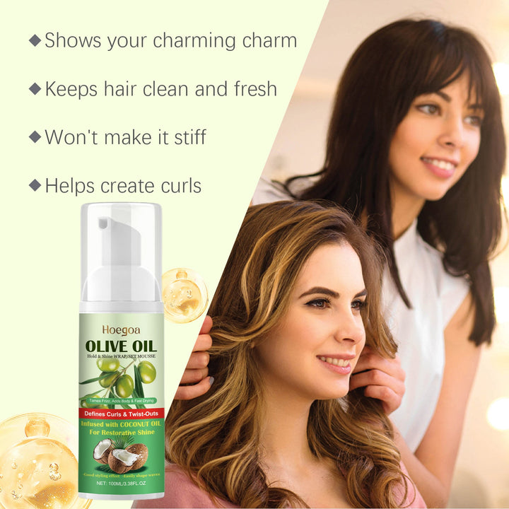 Curl Styling Mousse for Soft Hold, Shine & Definition