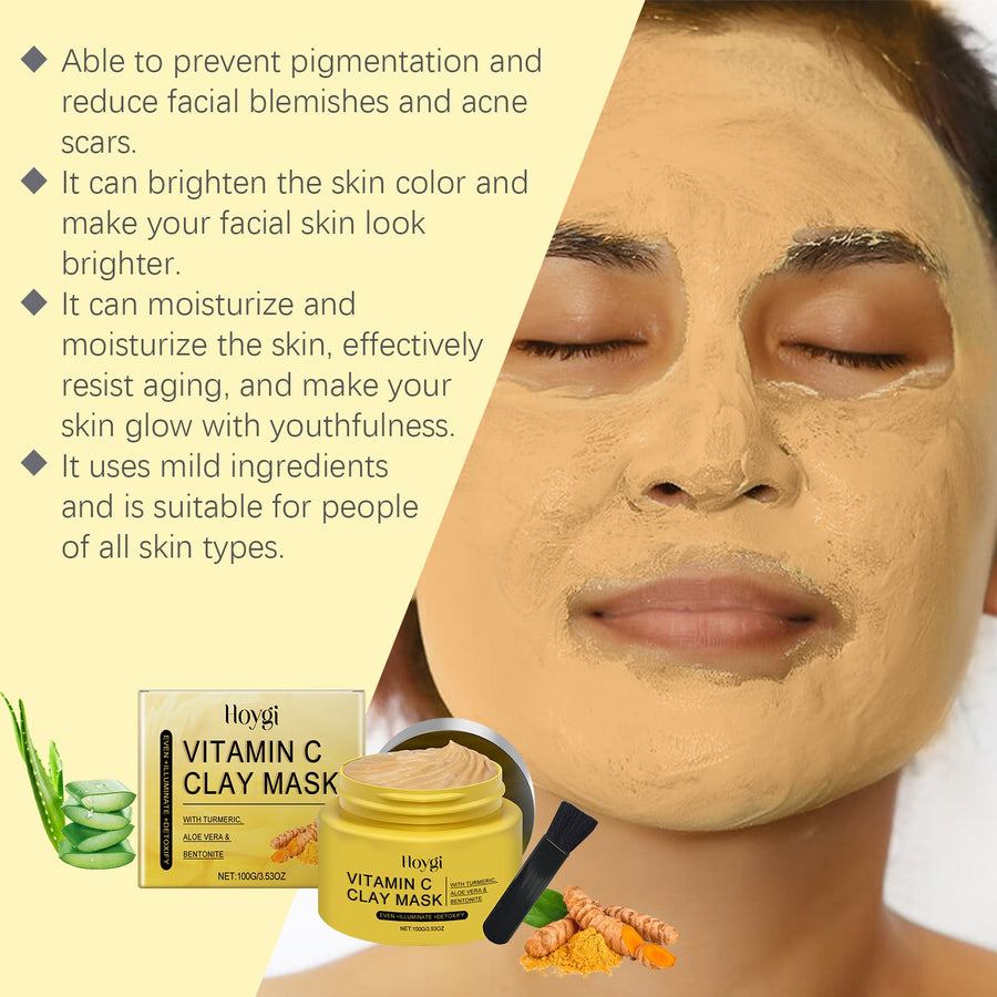 Vitamin C Clay Mask for Brighter, Radiant-Looking Skin