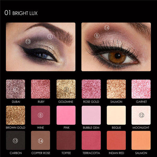 18-Color Eyeshadow Palette for Matte & Shimmer Looks
