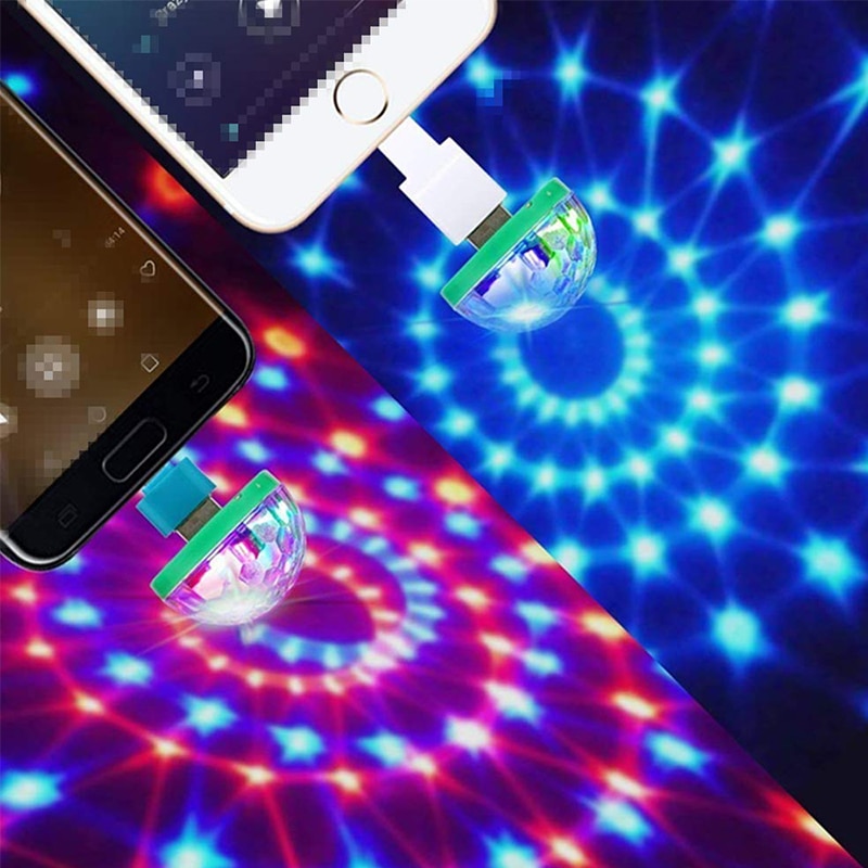 Mini USB Disco Ball Light – Voice-Controlled RGB Party