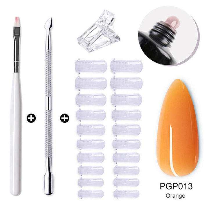 Gel Nail Extension Kit — Salon-Quality Cured Gel and Tips