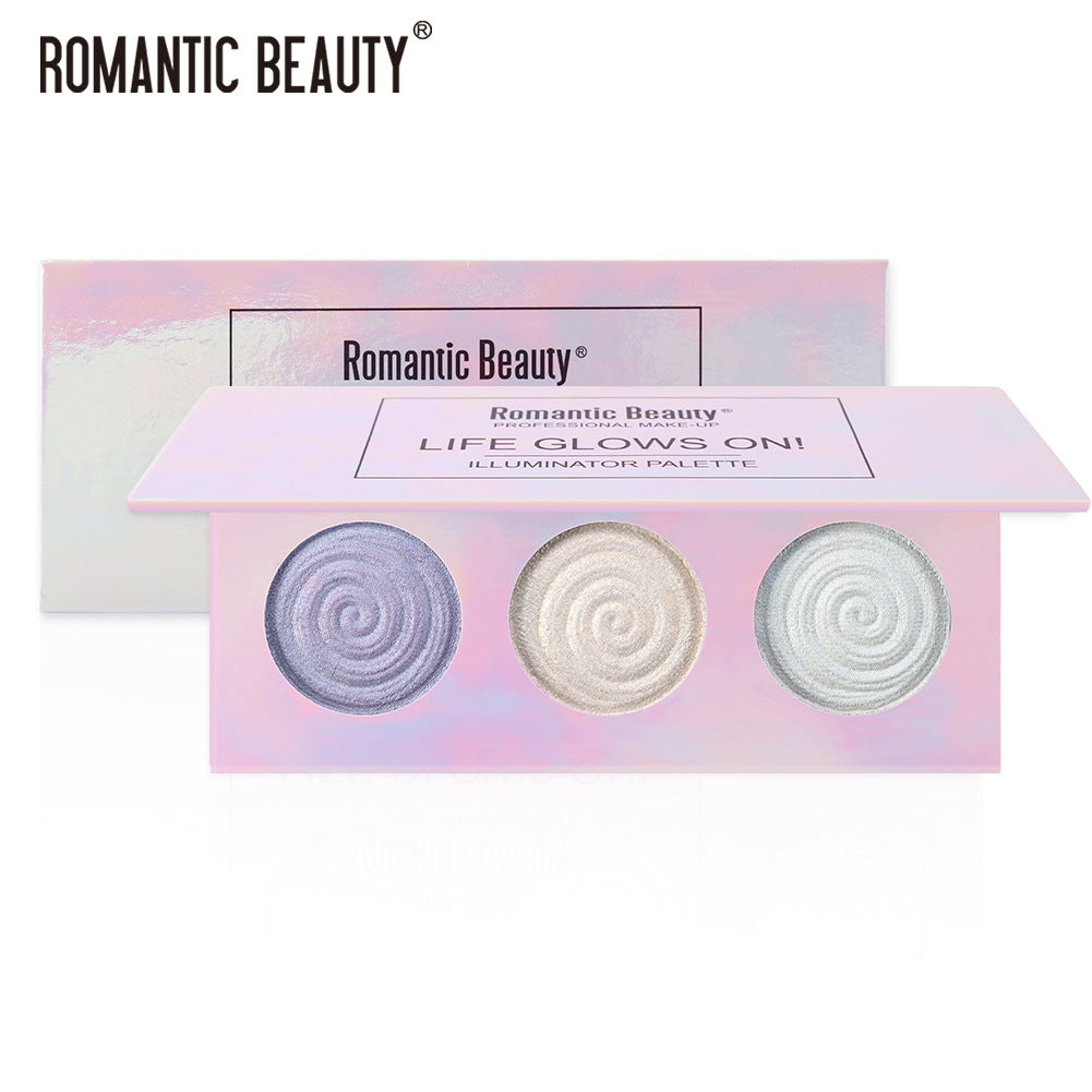 Baked Powder Highlighter Palette for Reflective Glow