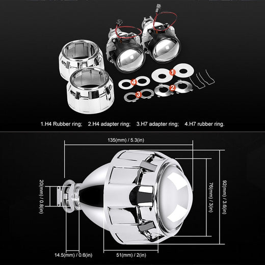 Bi‑Xenon HID Projector Lenses — Sharper Night Vision