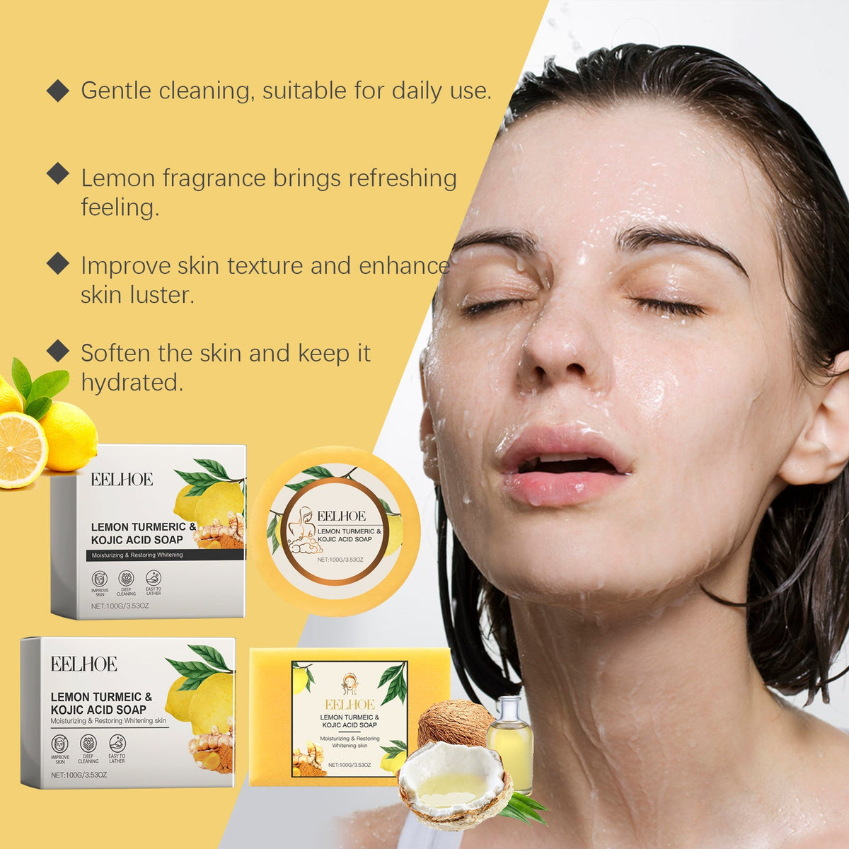 Lemon Turmeric Face Soap – Gentle Daily Brightening Cleanser