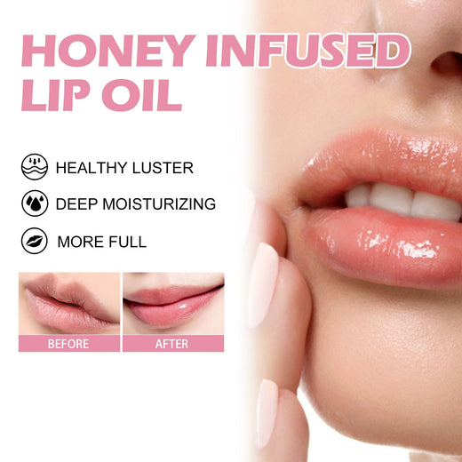 Honey Lip Oil for Dry, Cracked Lips - Plumping Glow