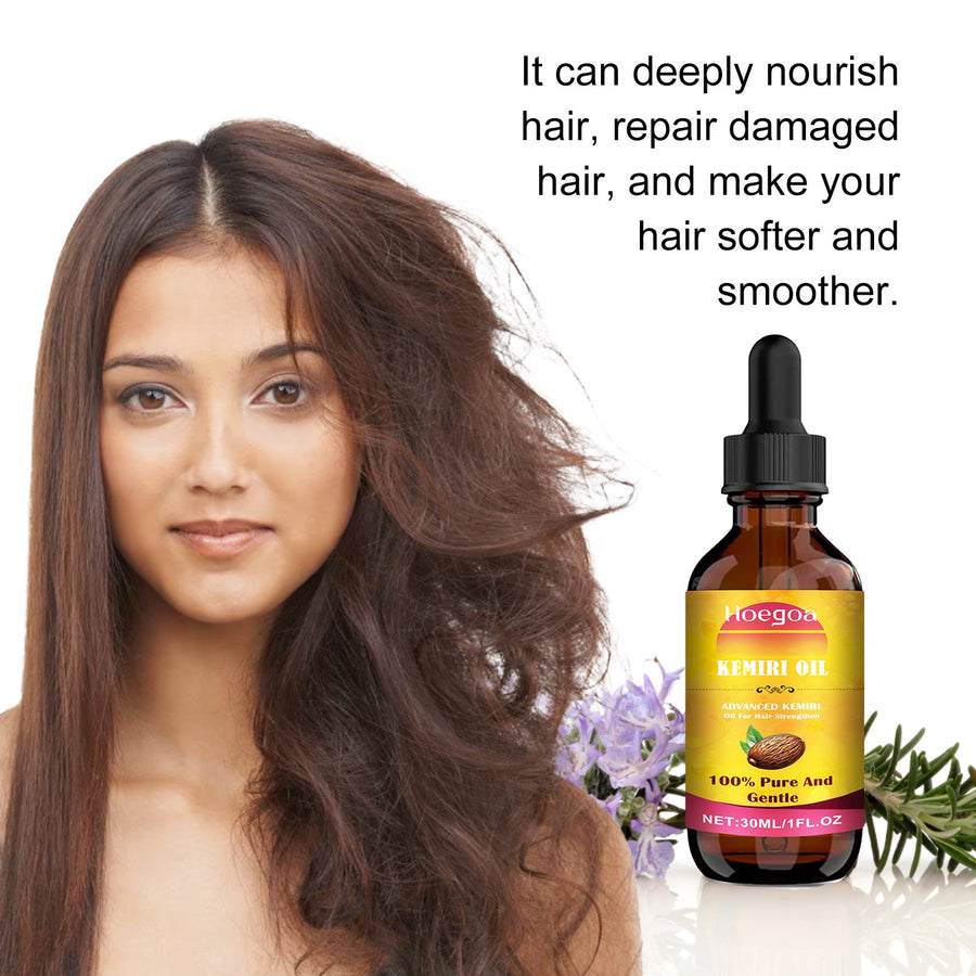 Kemiri Hair Oil for Smoother, Softer, Less Frizzy Hair