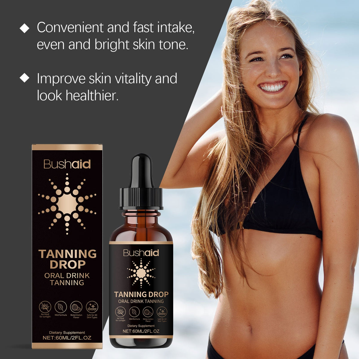 Sunless Tanning Drops - Natural Glow Without Sun