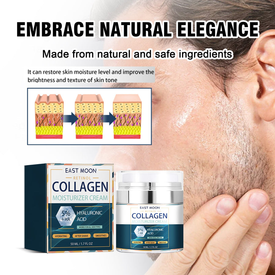 Men's Collagen Face Moisturizer for Hydrated, Smooth Skin