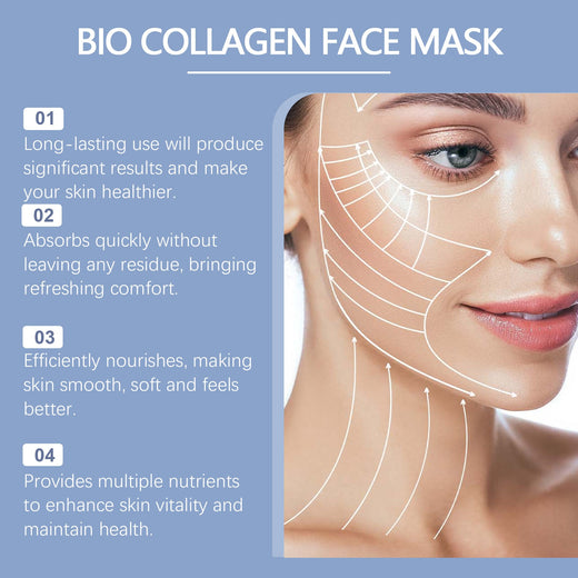 Bio-Collagen Face Mask Set for Fine Lines & Hydration