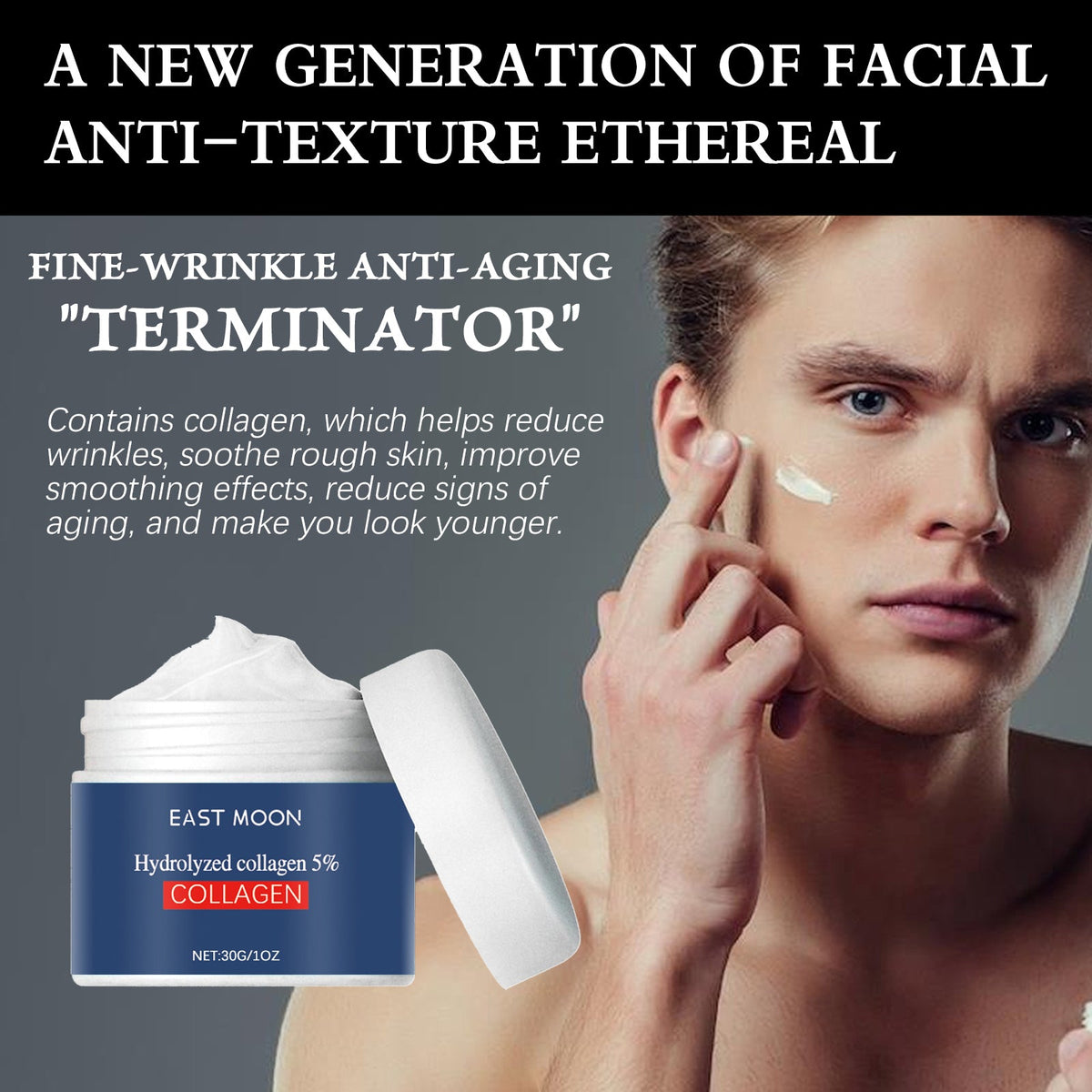Men's Collagen Face Cream for Fine Lines & Wrinkles