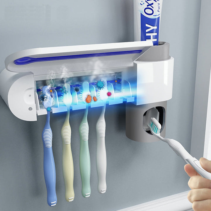 UV Toothbrush Sterilizer & Dispenser — Kills 99.9% Bacteria